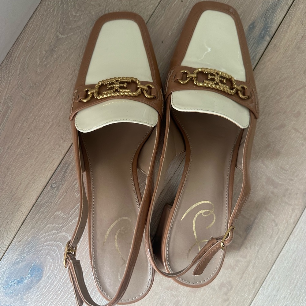 Sam Edelman Elegant Tan and Cream Women's slingback